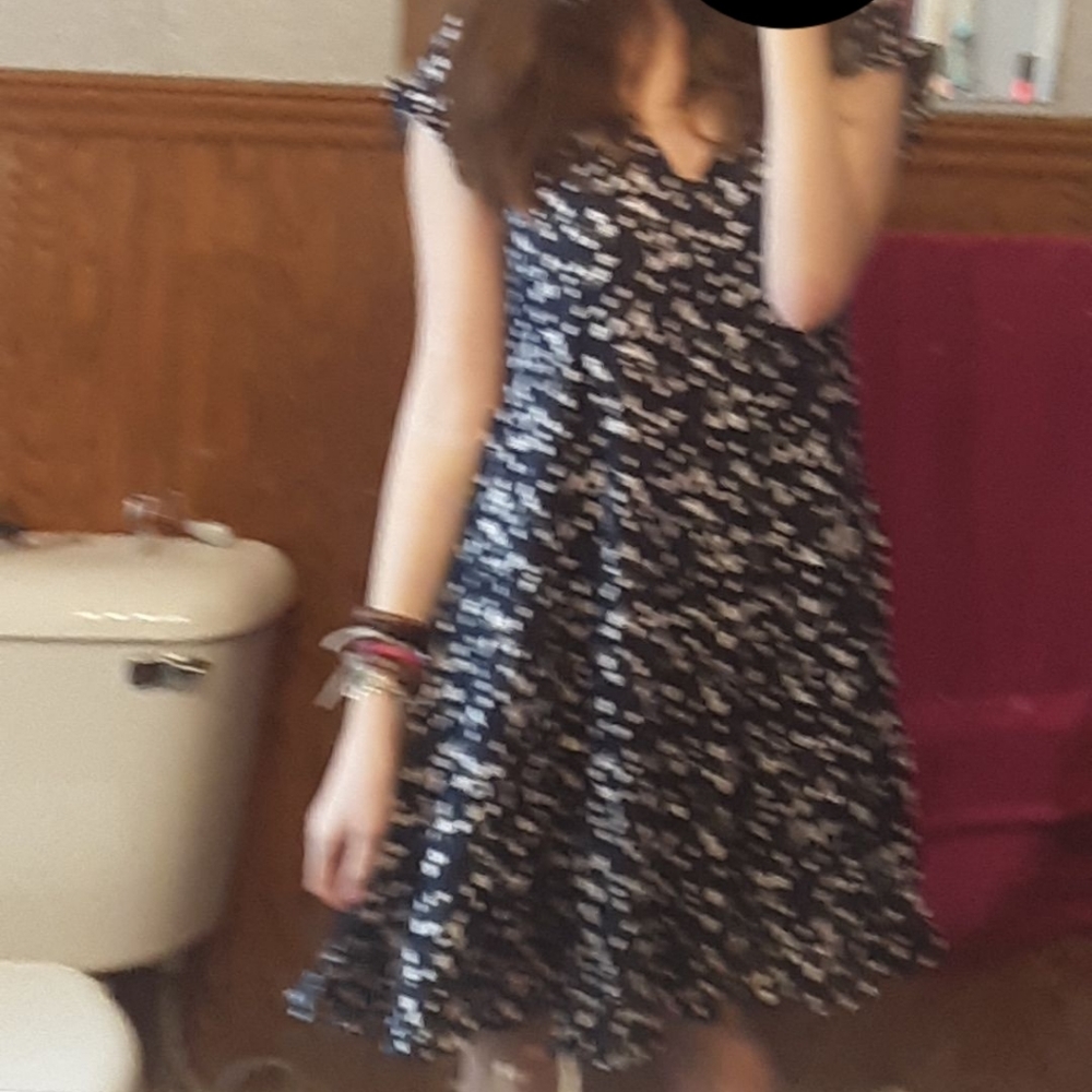 girls floral v neck dress